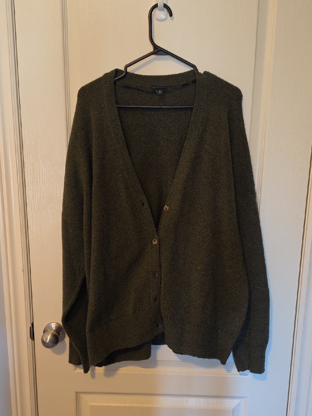 Torrid Olive Green Ribbed Knit Cardigan
